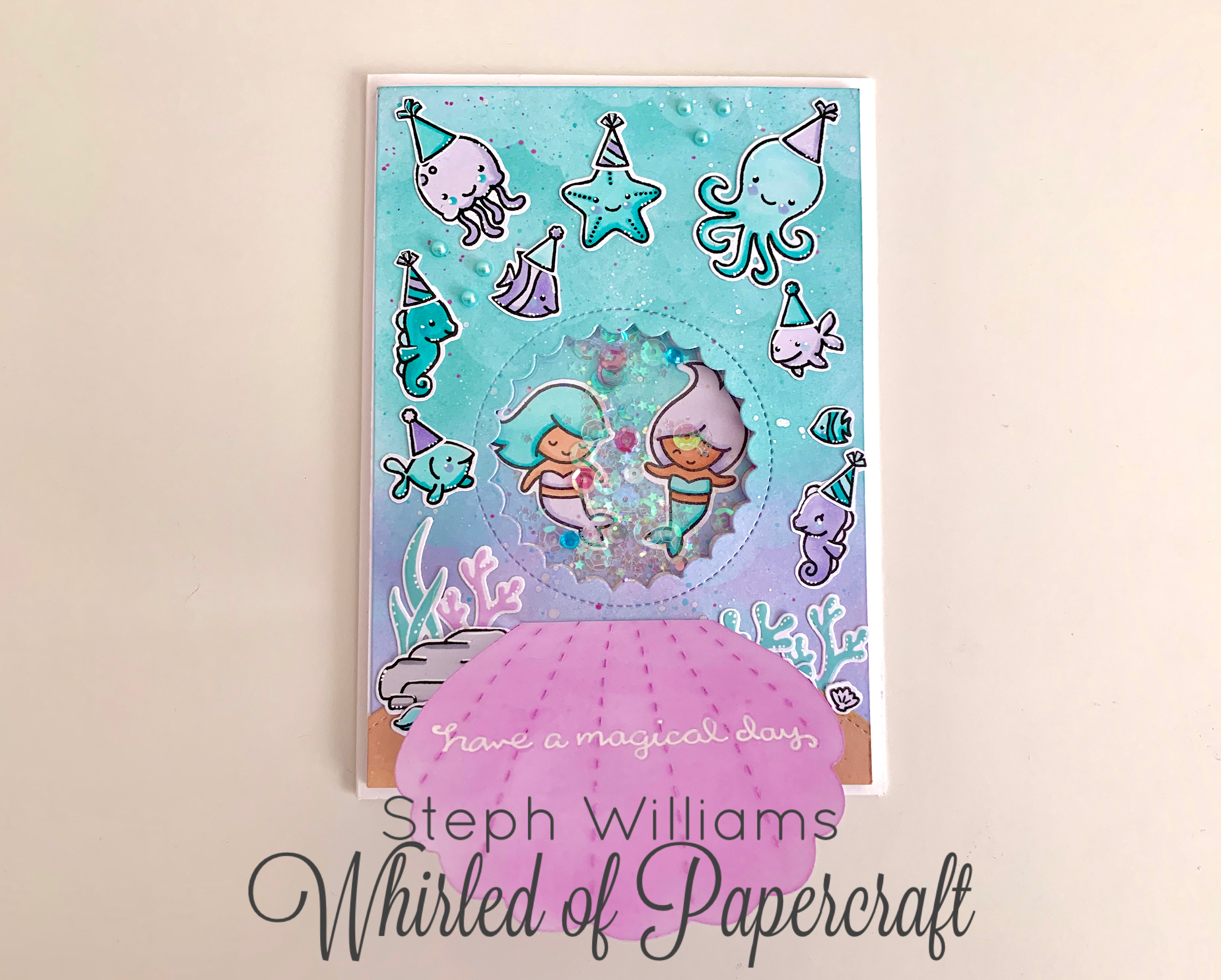 Mermaid Birthday Shaker Card