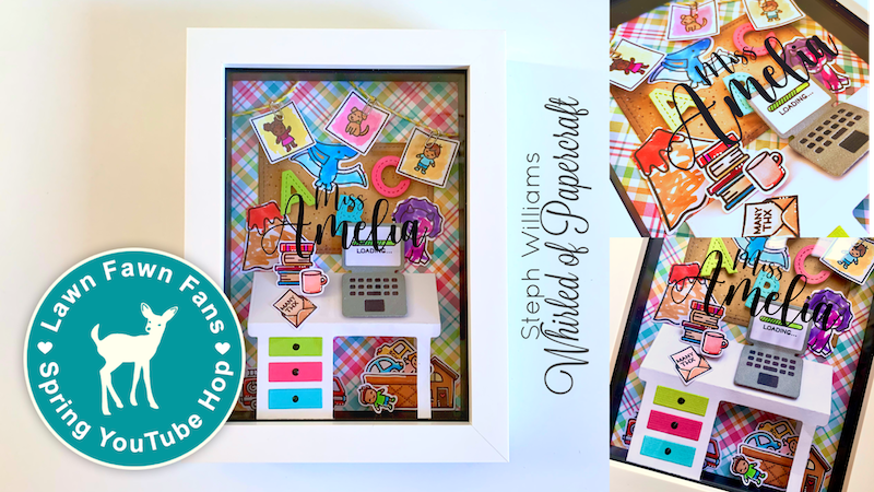 Teacher Gift Shadow Box | Lawn Fawn Fans Spring YouTube Hop