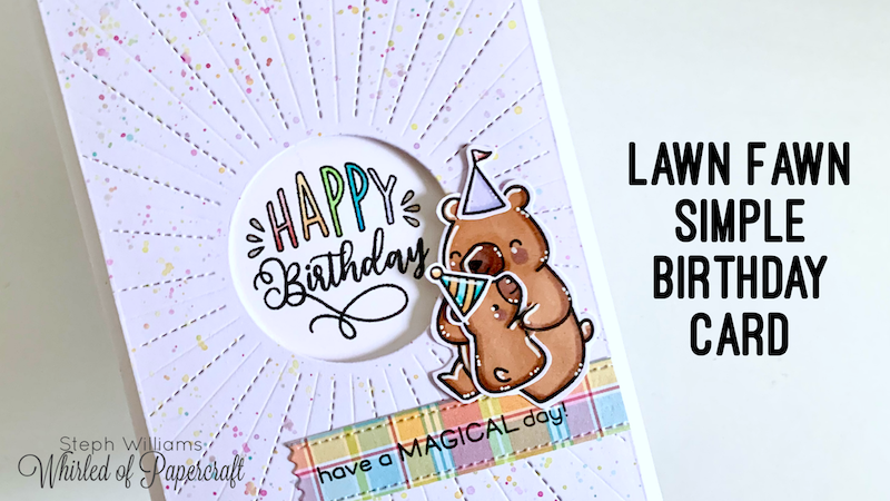 Birthday Cards for Crafty Friends | Lawn Fawn Den Sweet Den & Sunburst